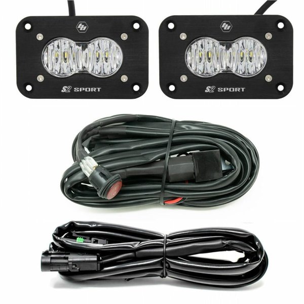 Baja Designs S2 SPORT, PAIR, LED WIDE CORNERING, FLUSH MOUNT, BACKUP KIT 547807